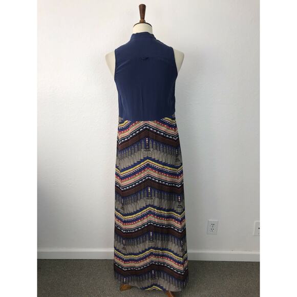 Mara Hoffman Colorblock Pleated Striped Maxi Dress - Picture 8 of 11